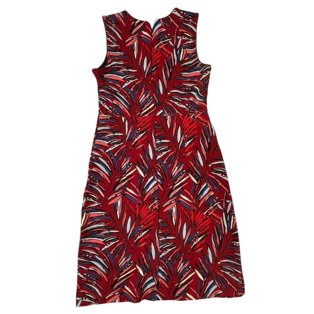 Lands’ End Ponte Keyhole Sheath Dress Warm Cinnamon Leaves Size 4 NWOT - Picture 3 of 7